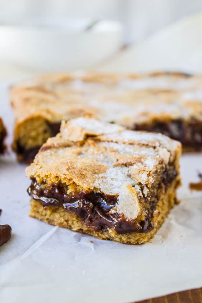Ganache-Stuffed Peanut Butter Bars from The Food Charlatan