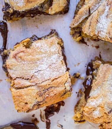 Ganache-Stuffed Peanut Butter Bars from The Food Charlatan