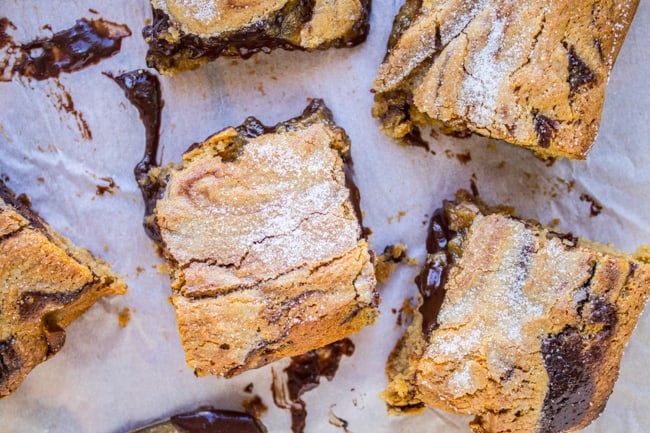 Ganache-Stuffed Peanut Butter Bars from The Food Charlatan