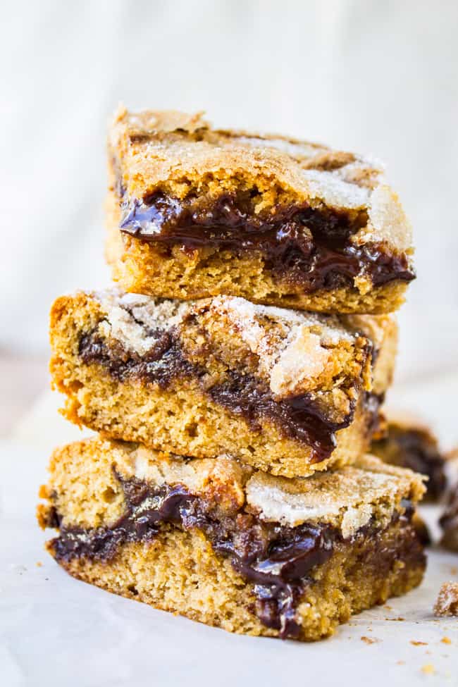 Ganache-Stuffed Peanut Butter Bars from The Food Charlatan
