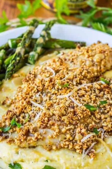 Almond-Crusted Honey Dijon Tilapia from The Food Charlatan