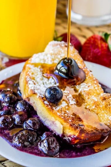 Overnight Blueberry French Toast Casserole from The Food Charlatan