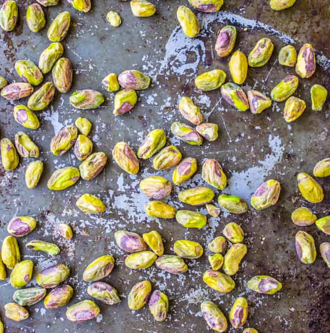 Lemon Asparagus with Pistachios from The Food Charlatan