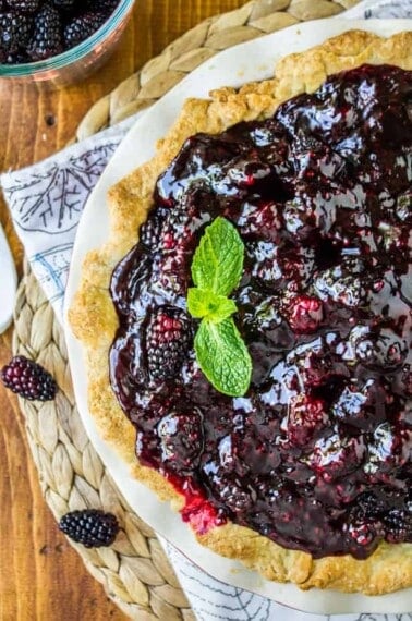 Fresh Blackberry Glace Pie from The Food Charlatan