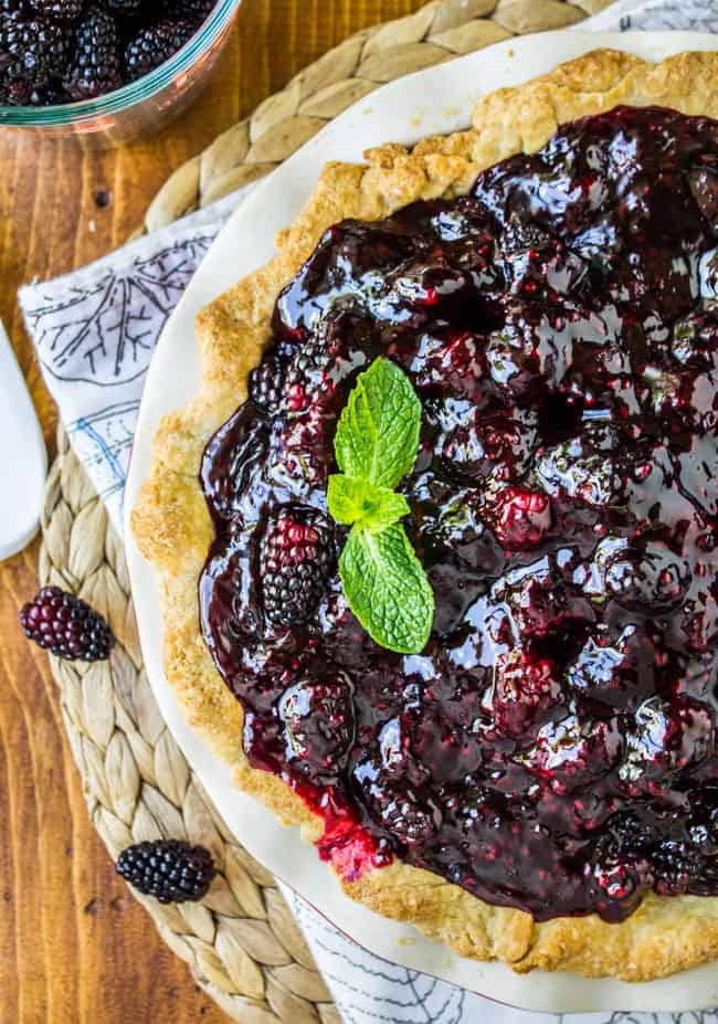 Fresh Blackberry Glace Pie from The Food Charlatan