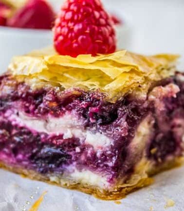 Berry Cheesecake Baklava from The Food Charlatan