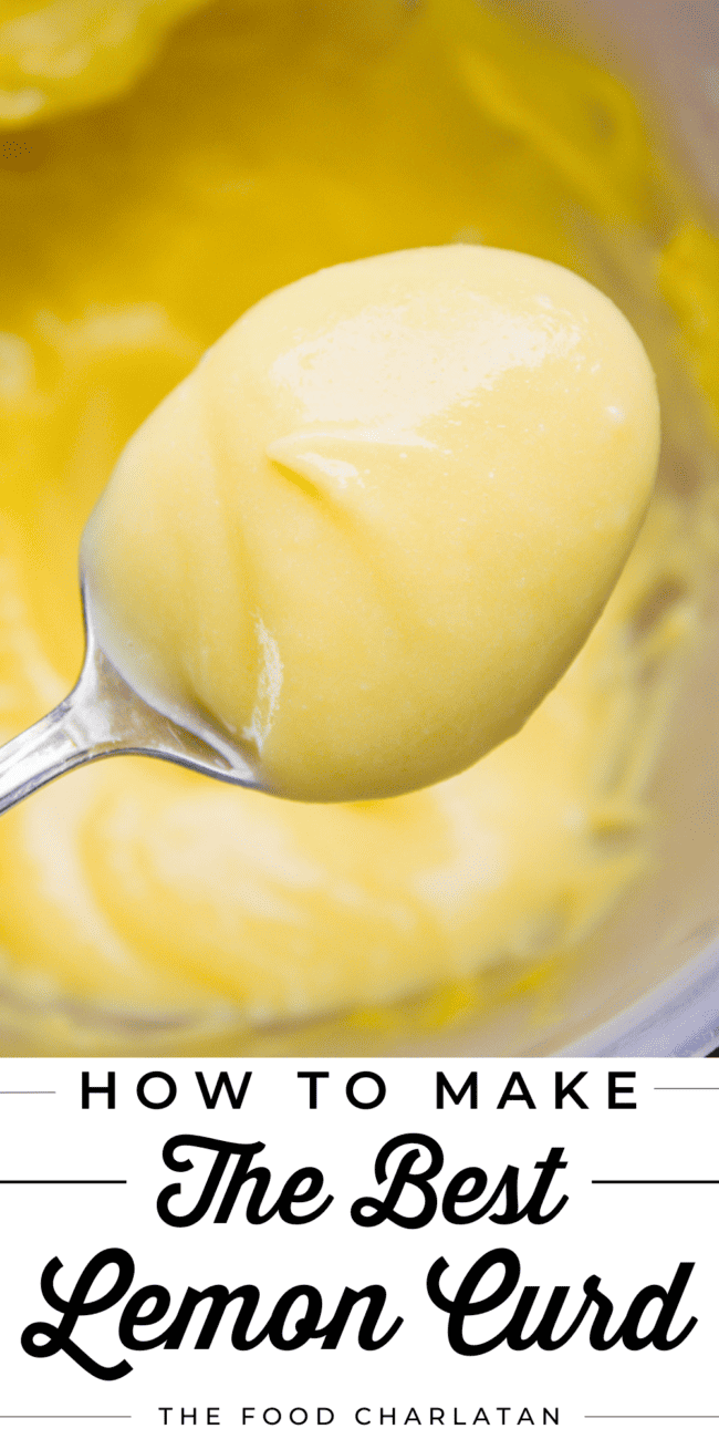 a spoonful of homemade lemon curd.