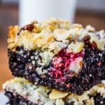 Raspberry Almond Crumb Brownies from The Food Charlatan