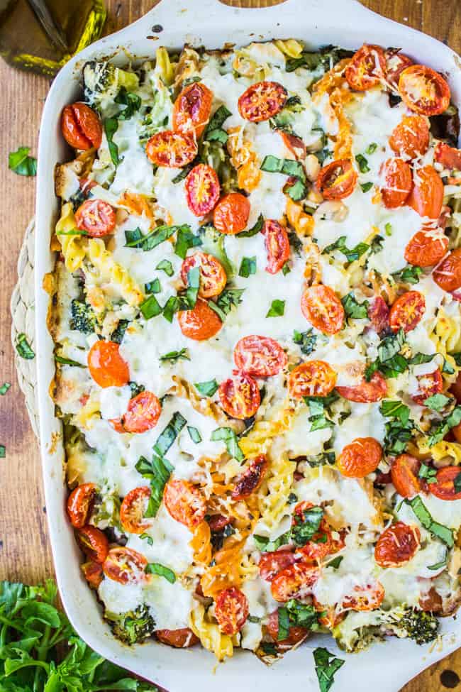 Tomato Basil Summer Veggie Casserole