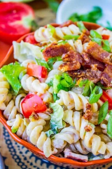 Easy BLT Pasta Salad from The Food Charlatan