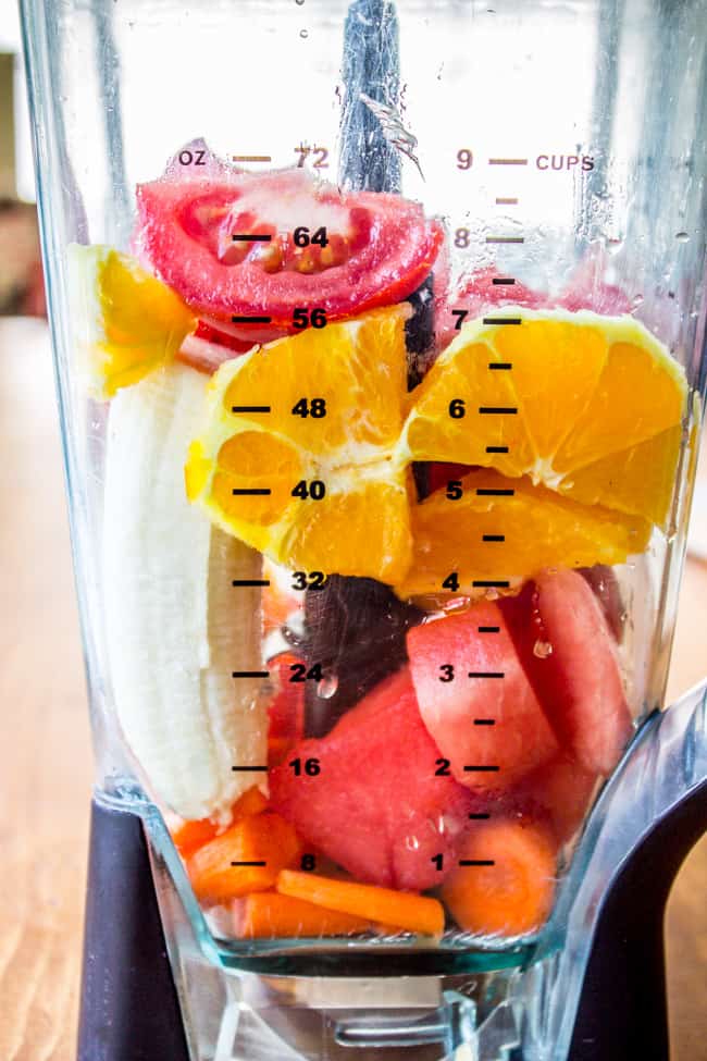 Orange Watermelon Sunshine Smoothie from The Food Charlatan