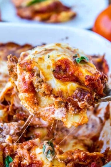 Easy Ravioli Lasagna from The Food Charlatan