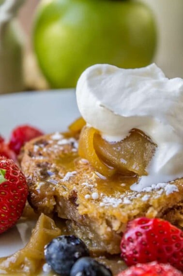 Caramel Apple Upside Down French Toast Bake from The Food Charlatan
