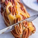 Caramel Candy Pecan Roll from The Food Charlatan