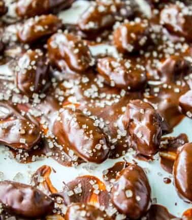 Mint Chocolate Covered Almonds from The Food Charlatan