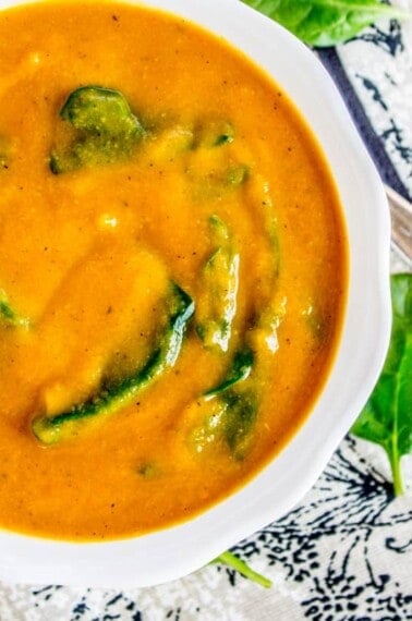 Creamy Golden Cauliflower Soup from The Food Charlatan