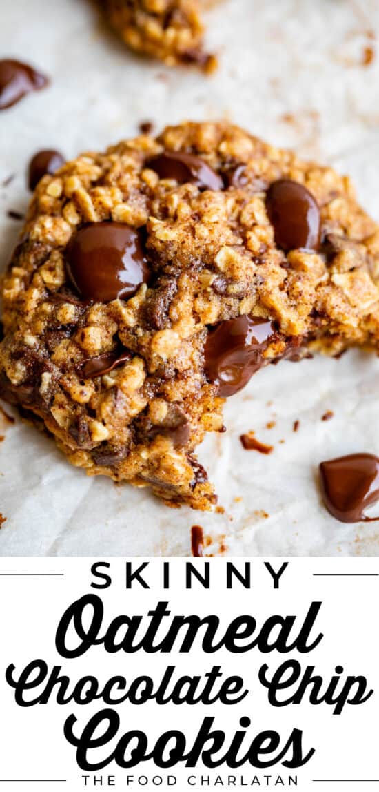 healthy cookies on a baking sheet with bite taken out