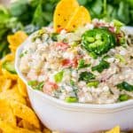 Snowy Chili Cheese Dip from The Food Charlatan