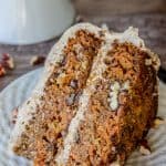 Carrot Cake with Cream Cheese Maple Pecan Frosting from The Food Charlatan