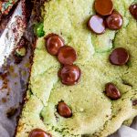 Mint Chocolate Chip Skillet Cookie from The Food Charlatan