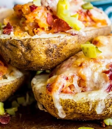 Reuben-Stuffed Twice Baked Potatoes from The Food Charlatan