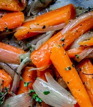 Sautéed Carrots and Shallots with Thyme from The Food Charlatan