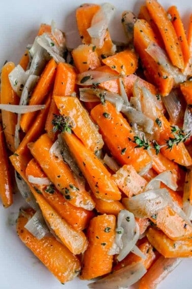 Sautéed Carrots and Shallots with Thyme from The Food Charlatan