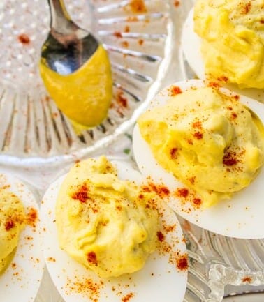 Classic Deviled Eggs from The Food Charlatan