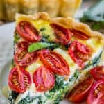Cherry Tomato, Leek, and Spinach Quiche from The Food Charlatan