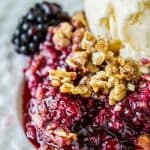 Easy Blackberry Cobbler with Oat Crunch Topping from the Food Charlatan