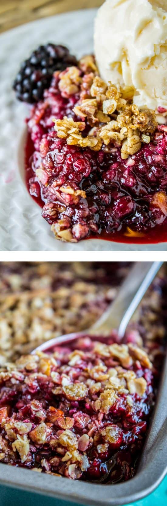 Easy Blackberry Cobbler with Oat Crunch Topping from the Food Charlatan