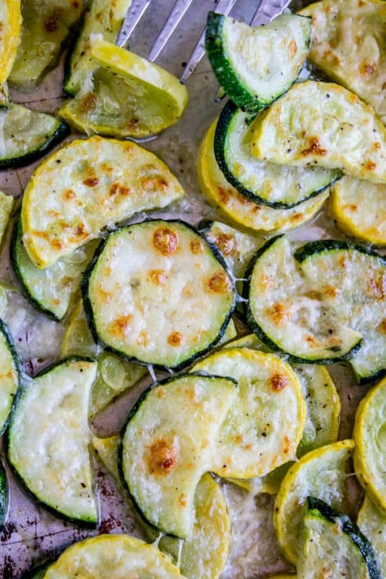Parmesan Crusted Zucchini and Yellow Squash from The Food Charlatan