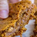 Fudgy Pumpkin Caramel Swirl Bars from The Food Charlatan