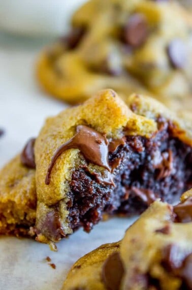 Brownie-Stuffed Chocolate Chip Cookies from The Food Charlatan