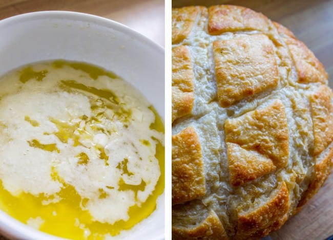 Roasted Garlic Green Beans with Fried Sourdough from The Food Charlatan