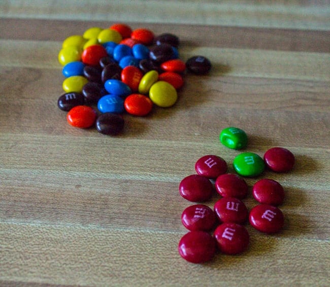 M&M's for Christmas Chex Mix.
