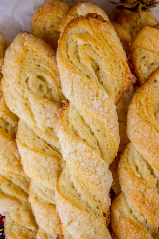 Swedish sour cream twisted cookies.