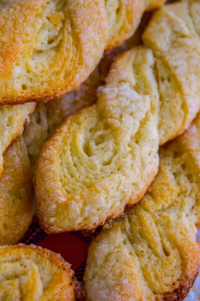 a few Swedish sour cream twist cookies.