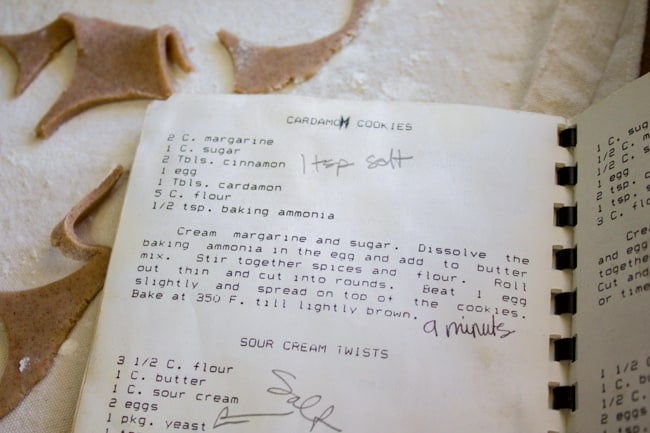 an old recipe book.