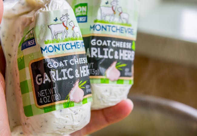 garlic and herb goat cheese. 