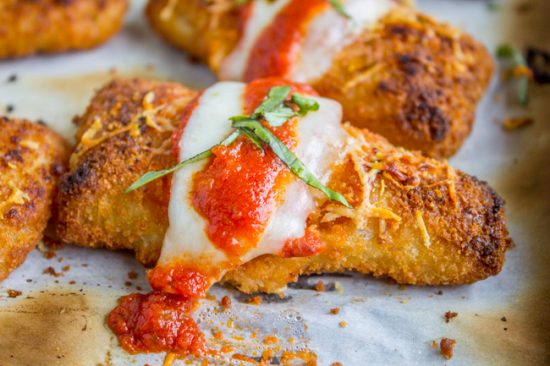 Crispy Fish Parmesan (just like Chicken Parmesan) from The Food Charlatan