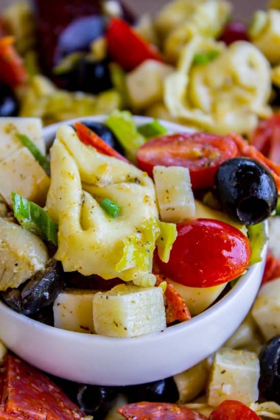 Italian Tortellini and Pepperoni Pasta Salad from The Food Charlatan