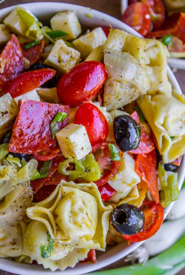Italian Tortellini and Pepperoni Pasta Salad.