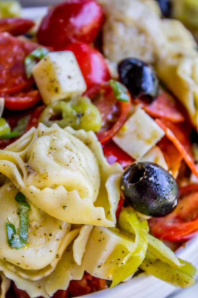 Italian Tortellini and Pepperoni Pasta Salad.