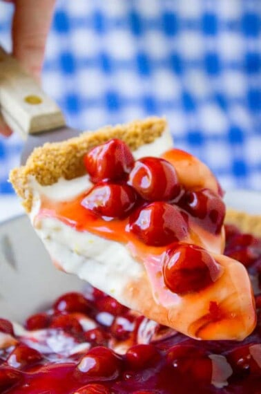 No Bake Cherry Cream Cheese Pie from The Food Charlatan