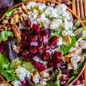 Green Salad with Feta and Beets (The Fanciest No-Chop Salad Ever) from The Food Charlatan