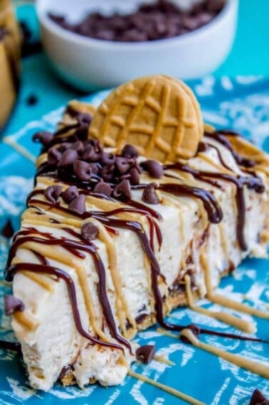 Frozen Peanut Butter Pie with Hot Fudge Layer from The Food Charlatan