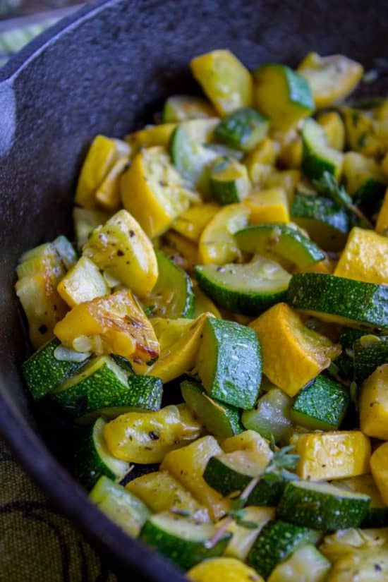 10 Minute Sautéed Zucchini and Squash Side Dish from The Food Charlatan