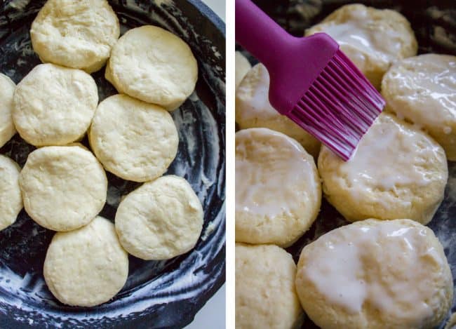 biscuit dough rising.