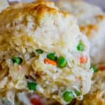 Chicken Pot Pie with Flaky Biscuit Topping from The Food Charlatan